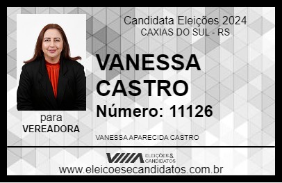 Candidato VANESSA CASTRO 2024 - CAXIAS DO SUL - Eleições