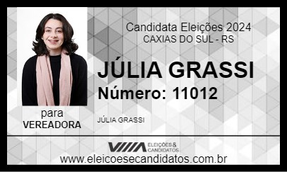 Candidato JÚLIA GRASSI 2024 - CAXIAS DO SUL - Eleições