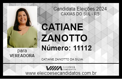 Candidato CATIANE ZANOTTO 2024 - CAXIAS DO SUL - Eleições