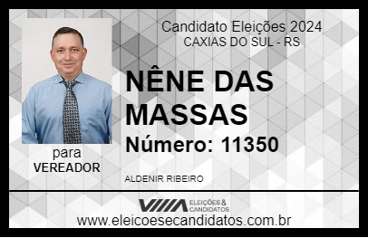 Candidato NÊNE DAS MASSAS 2024 - CAXIAS DO SUL - Eleições