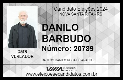 Candidato DANILO BARBUDO 2024 - NOVA SANTA RITA - Eleições