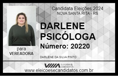 Candidato DARLENE PSICÓLOGA 2024 - NOVA SANTA RITA - Eleições