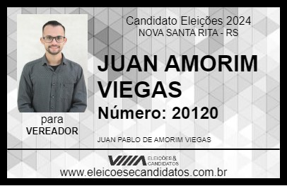 Candidato JUAN AMORIM VIEGAS 2024 - NOVA SANTA RITA - Eleições