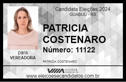 Candidato PATRICIA COSTENARO 2024 - GUABIJU - Eleições