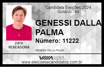 Candidato GENESSI DALLA PALMA 2024 - GUABIJU - Eleições