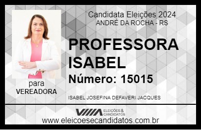 Candidato PROFESSORA ISABEL 2024 - ANDRÉ DA ROCHA - Eleições