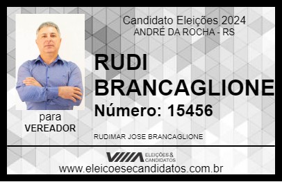 Candidato RUDI BRANCAGLIONE 2024 - ANDRÉ DA ROCHA - Eleições