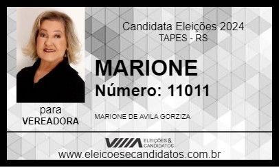 Candidato MARIONE 2024 - TAPES - Eleições