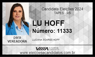 Candidato LU HOFF 2024 - TAPES - Eleições