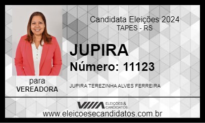 Candidato JUPIRA DA SAÚDE 2024 - TAPES - Eleições