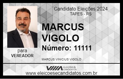 Candidato MARCUS VIGOLO 2024 - TAPES - Eleições