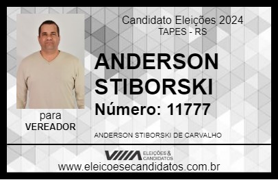 Candidato ANDERSON STIBORSKI 2024 - TAPES - Eleições