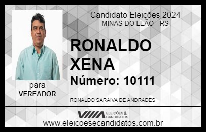 Candidato RONALDO XENA 2024 - MINAS DO LEÃO - Eleições