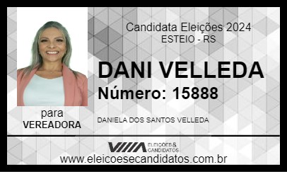 Candidato DANI VELLEDA 2024 - ESTEIO - Eleições