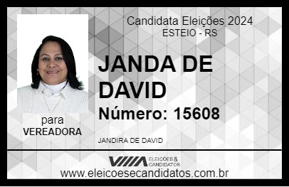 Candidato JANDA DE DAVID 2024 - ESTEIO - Eleições