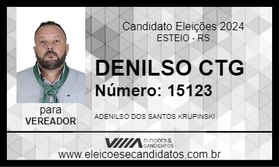 Candidato DENILSO CTG 2024 - ESTEIO - Eleições