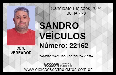 Candidato SANDRO VEÍCULOS 2024 - BUTIÁ - Eleições