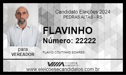 Candidato FLAVINHO 2024 - PEDRAS ALTAS - Eleições