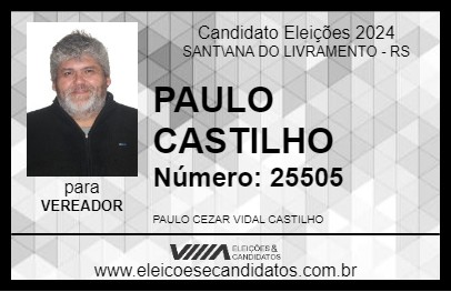 Candidato PAULO CASTILHO 2024 - SANT\ANA DO LIVRAMENTO - Eleições