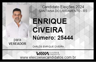 Candidato ENRIQUE CIVEIRA 2024 - SANT\ANA DO LIVRAMENTO - Eleições