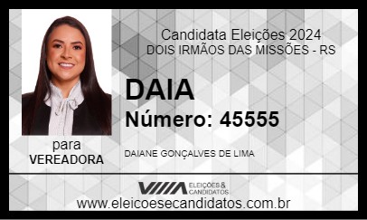 Candidato DAIA 2024 - DOIS IRMÃOS DAS MISSÕES - Eleições