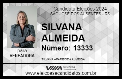 Candidato SILVANA ALMEIDA 2024 - SÃO JOSÉ DOS AUSENTES - Eleições