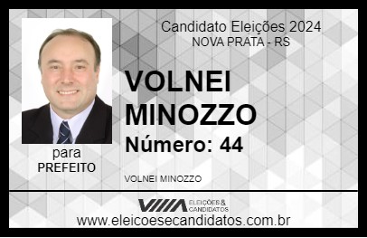 Candidato VOLNEI MINOZZO 2024 - NOVA PRATA - Eleições