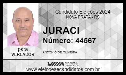 Candidato JURACI 2024 - NOVA PRATA - Eleições