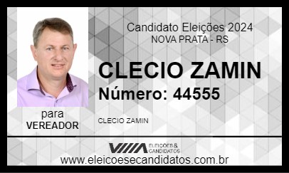 Candidato CLECIO ZAMIN 2024 - NOVA PRATA - Eleições