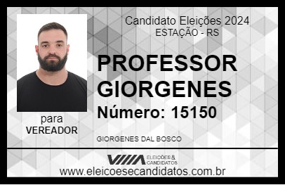 Candidato PROFESSOR GIORGENES 2024 - ESTAÇÃO - Eleições