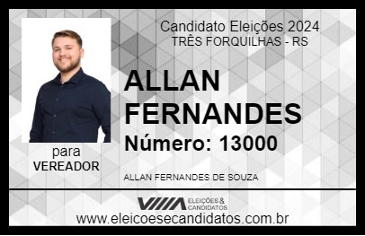 Candidato ALLAN FERNANDES 2024 - TRÊS FORQUILHAS - Eleições