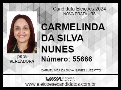 Candidato CARMELINDA DA SILVA NUNES 2024 - NOVA PRATA - Eleições