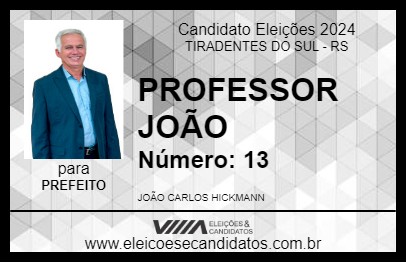 Candidato PROFESSOR JOÃO 2024 - TIRADENTES DO SUL - Eleições