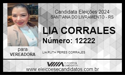 Candidato LIA CORRALES 2024 - SANT\ANA DO LIVRAMENTO - Eleições