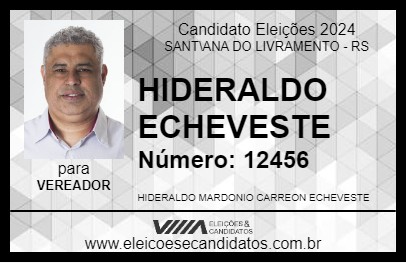 Candidato HIDERALDO ECHEVESTE 2024 - SANT\ANA DO LIVRAMENTO - Eleições