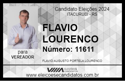 Candidato FLAVIO LOURENCO 2024 - ITACURUBI - Eleições