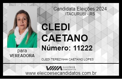 Candidato CLEDI CAETANO 2024 - ITACURUBI - Eleições