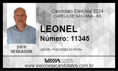 Candidato LEONEL 2024 - CAPELA DE SANTANA - Eleições