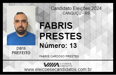 Candidato FABRIS PRESTES 2024 - CANGUÇU - Eleições