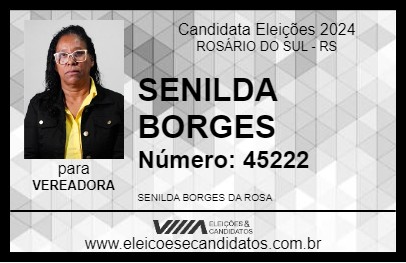 Candidato SENILDA BORGES 2024 - ROSÁRIO DO SUL - Eleições