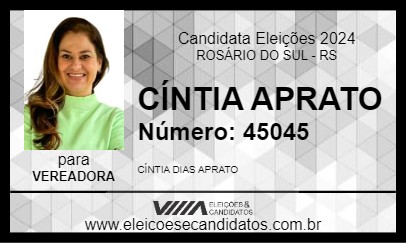 Candidato CÍNTIA APRATO 2024 - ROSÁRIO DO SUL - Eleições