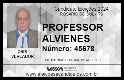 Candidato PROFESSOR ALVIENES 2024 - ROSÁRIO DO SUL - Eleições