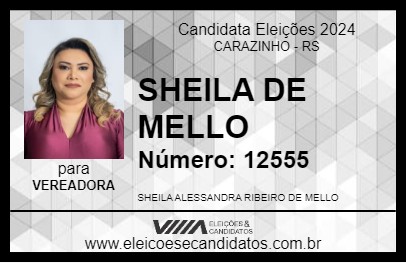 Candidato SHEILA DE MELLO 2024 - CARAZINHO - Eleições