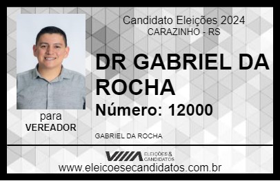 Candidato DR GABRIEL DA ROCHA 2024 - CARAZINHO - Eleições