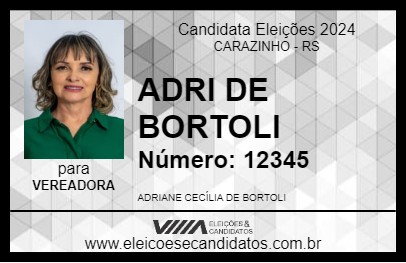 Candidato ADRI DE BORTOLI 2024 - CARAZINHO - Eleições