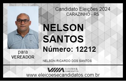 Candidato NELSON SANTOS 2024 - CARAZINHO - Eleições