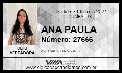 Candidato ANA PAULA 2024 - GUAÍBA - Eleições