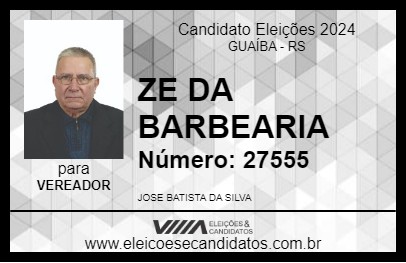 Candidato ZE DA BARBEARIA 2024 - GUAÍBA - Eleições