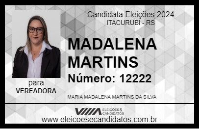 Candidato MADALENA MARTINS 2024 - ITACURUBI - Eleições