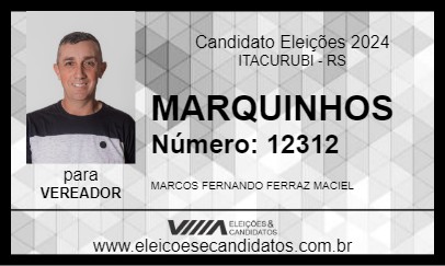 Candidato MARQUINHOS 2024 - ITACURUBI - Eleições